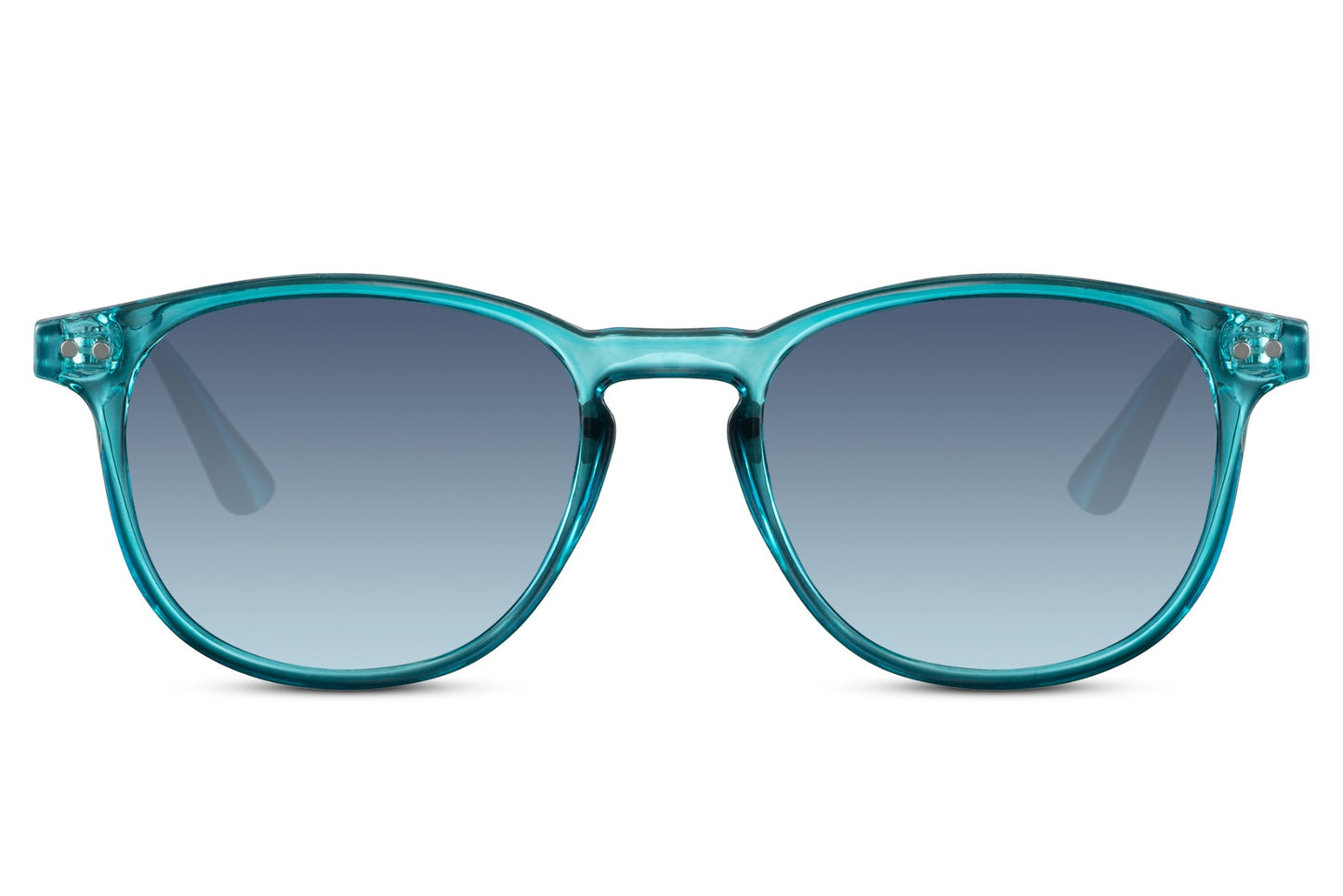 Amsterdam round sunglasses blue polycarbonate frame teal blue lens UV400 protection men women bold statement Dutch inspired retro summer festival beach city eyewear free UK Europe delivery Sunglass Station