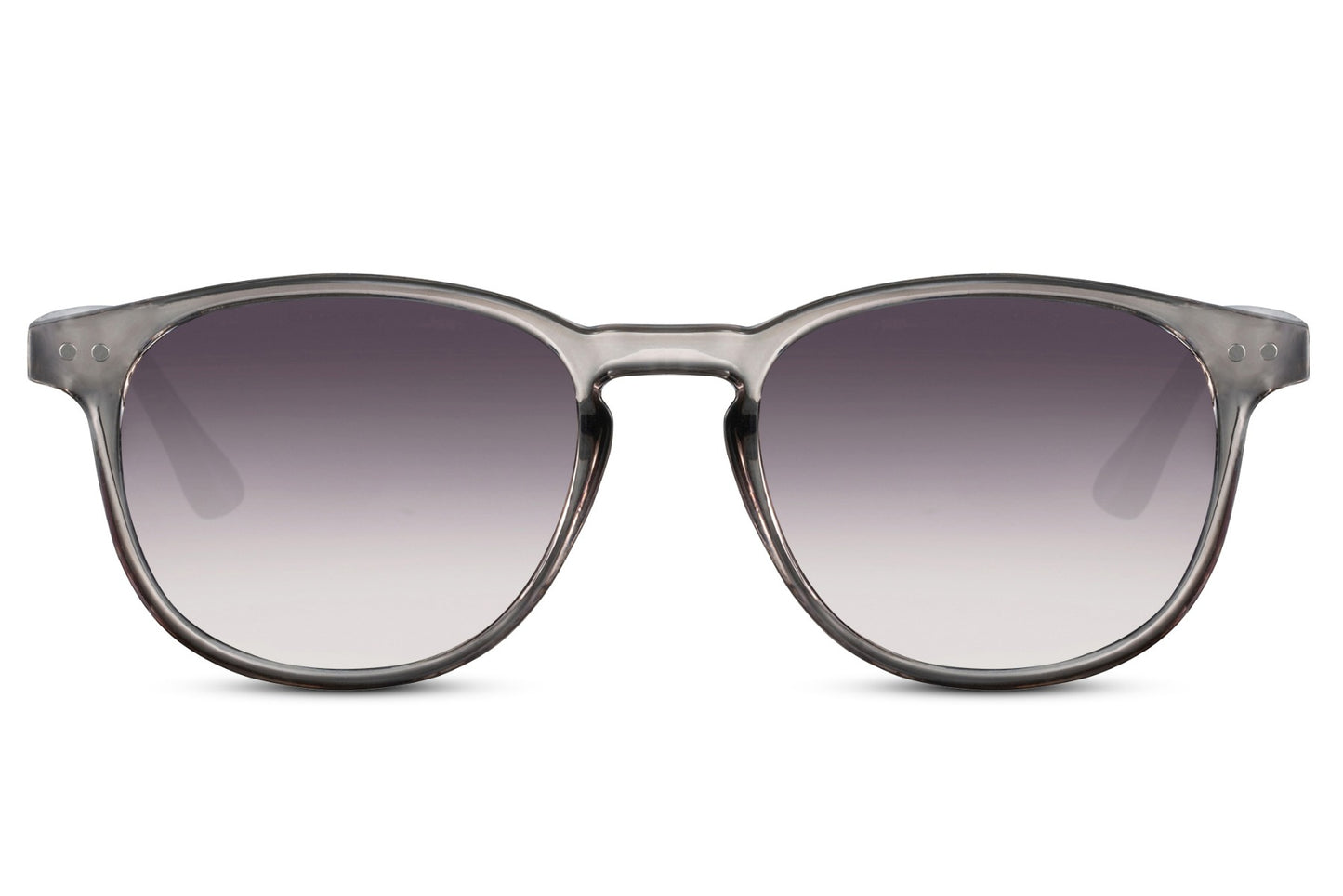 Amsterdam round sunglasses grey slim polycarbonate frame smoke gradient lens lightweight UV400 protection men women comfortable all-day travel-ready sustainable city summer outdoor free UK Europe delivery Sunglass Station