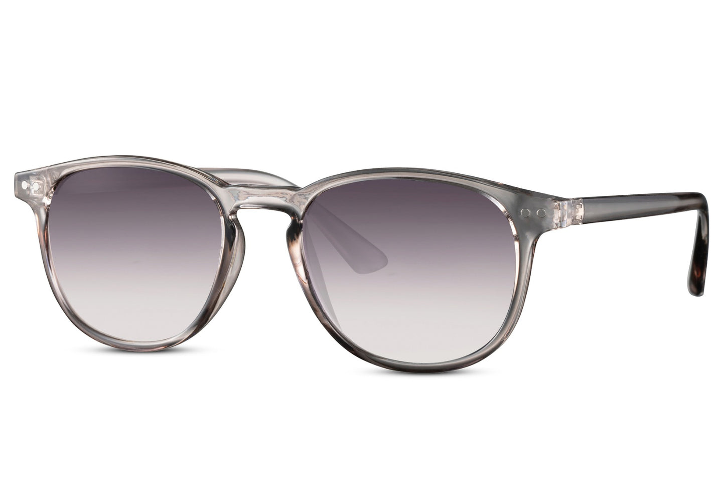 Amsterdam round sunglasses grey slim polycarbonate frame smoke gradient lens UV400 protection men women minimalist retro everyday lightweight city summer driving free UK Europe delivery Sunglass Station