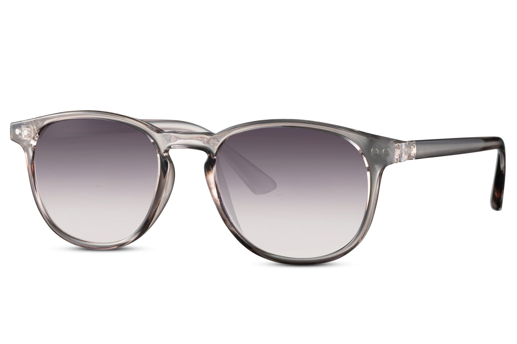 Amsterdam round sunglasses grey slim polycarbonate frame smoke gradient lens UV400 protection men women minimalist retro everyday lightweight city summer driving free UK Europe delivery Sunglass Station