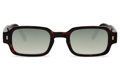 Amsterdam sleek rectangle sunglasses for men with black polycarbonate frame and sage green translucent lens – bold retro Y2K rectangle shades for festivals and street style, Sunglass Station free UK and Europe delivery