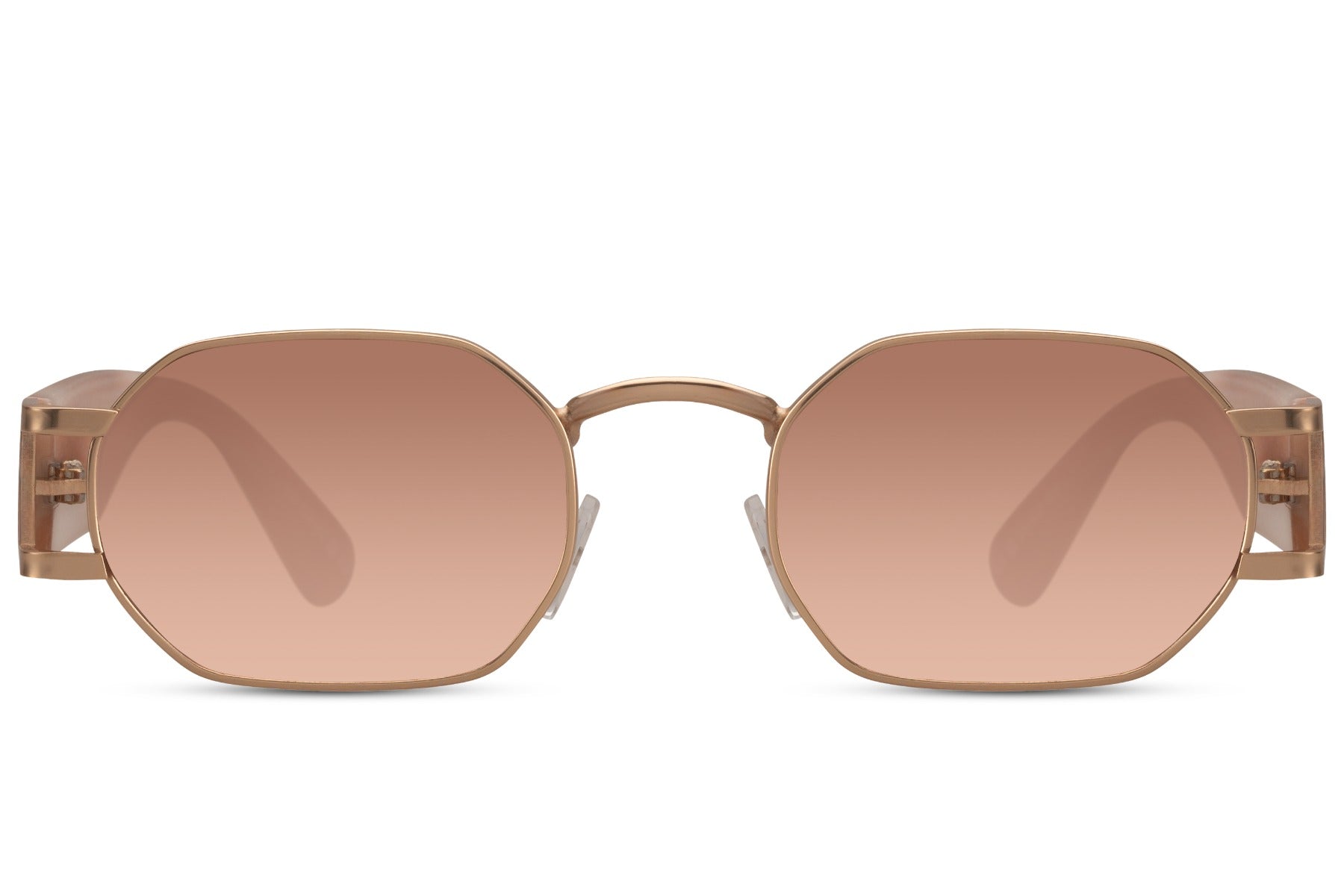 angular frame pink sunglasses for women