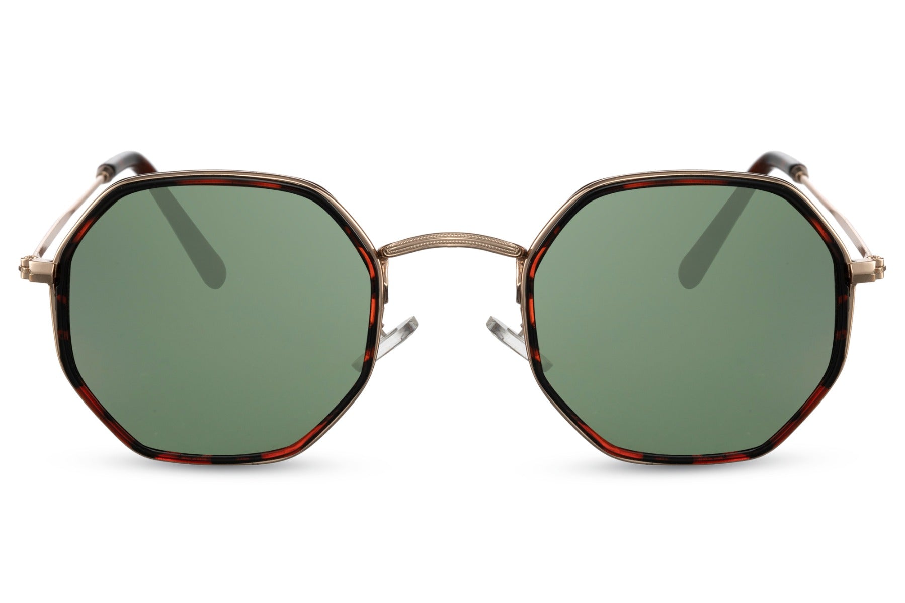 Athens geometric round sunglasses gold metal frame green lens 100% UV400 protection men women retro Mediterranean style summer free UK Europe delivery Sunglass Station