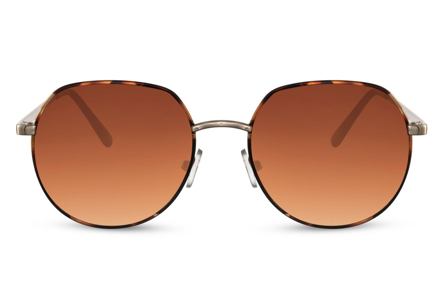 Barcelona geometric round sunglasses gold silver metal frame black smoke 100% recycled lens UV400 protection men women sustainable minimalist sophisticated retro everyday city summer driving beach free UK Europe shipping Sunglass Station