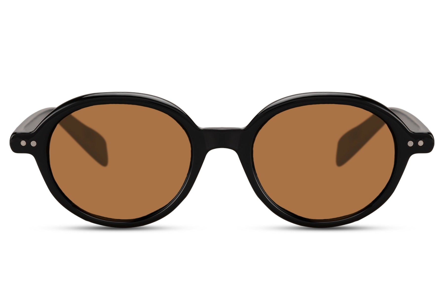 Berlin sleek round sunglasses brown animal print polycarbonate frame warm amber lens UV400 protection men women sleek retro boho summer city festival holiday beach free UK Europe shipping Sunglass Station