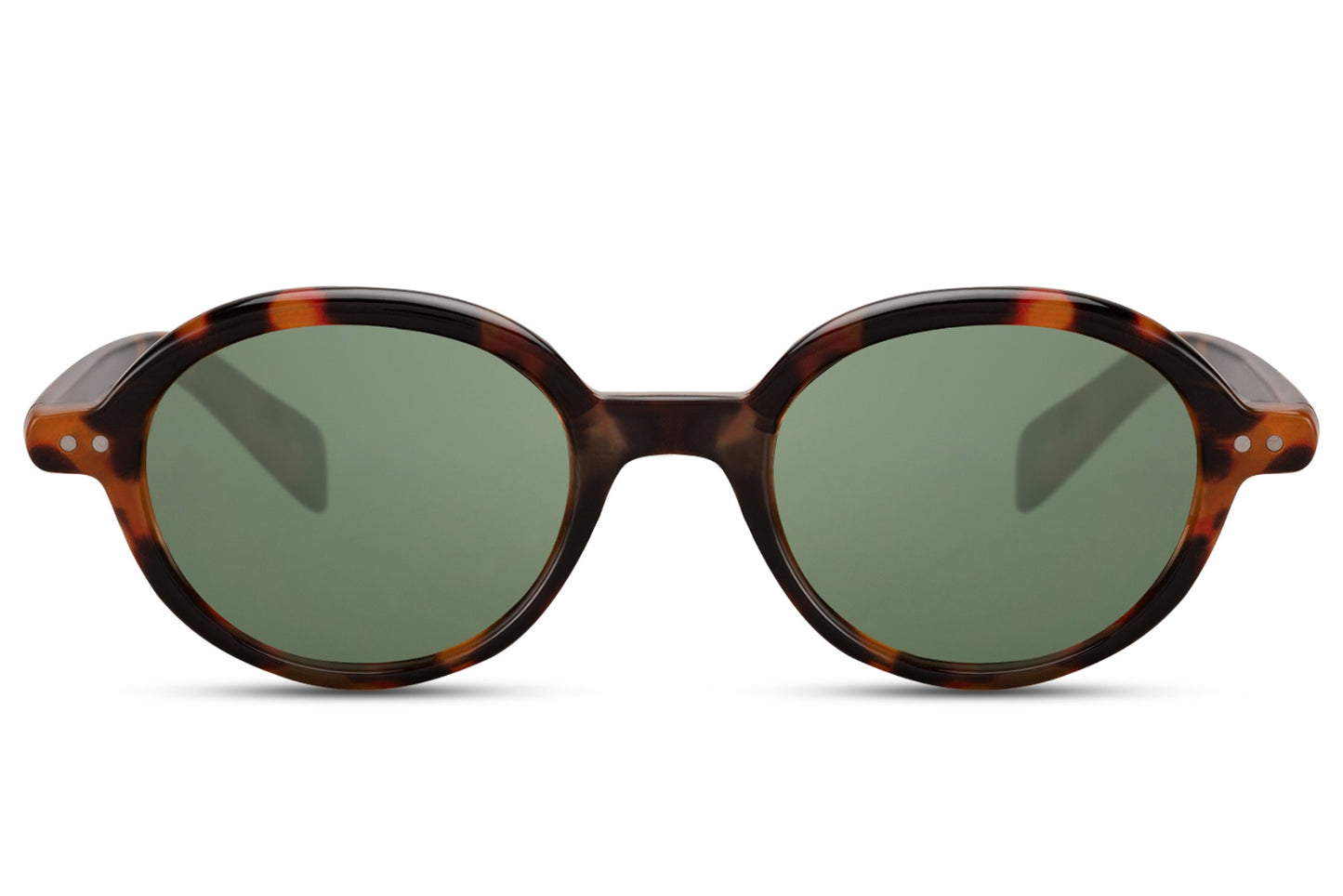 Berlin sleek round sunglasses dark tortoiseshell polycarbonate frame green lens UV400 protection men women sleek retro Berlin street style summer city beach festival free UK Europe delivery Sunglass Station