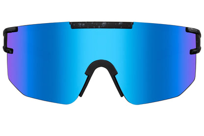 black frame blue lens shades london style