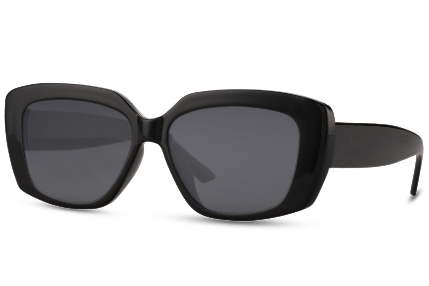 black geometric frame sunglasses, madrid trending eyewears
