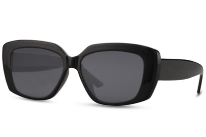 black geometric frame sunglasses, madrid trending eyewears