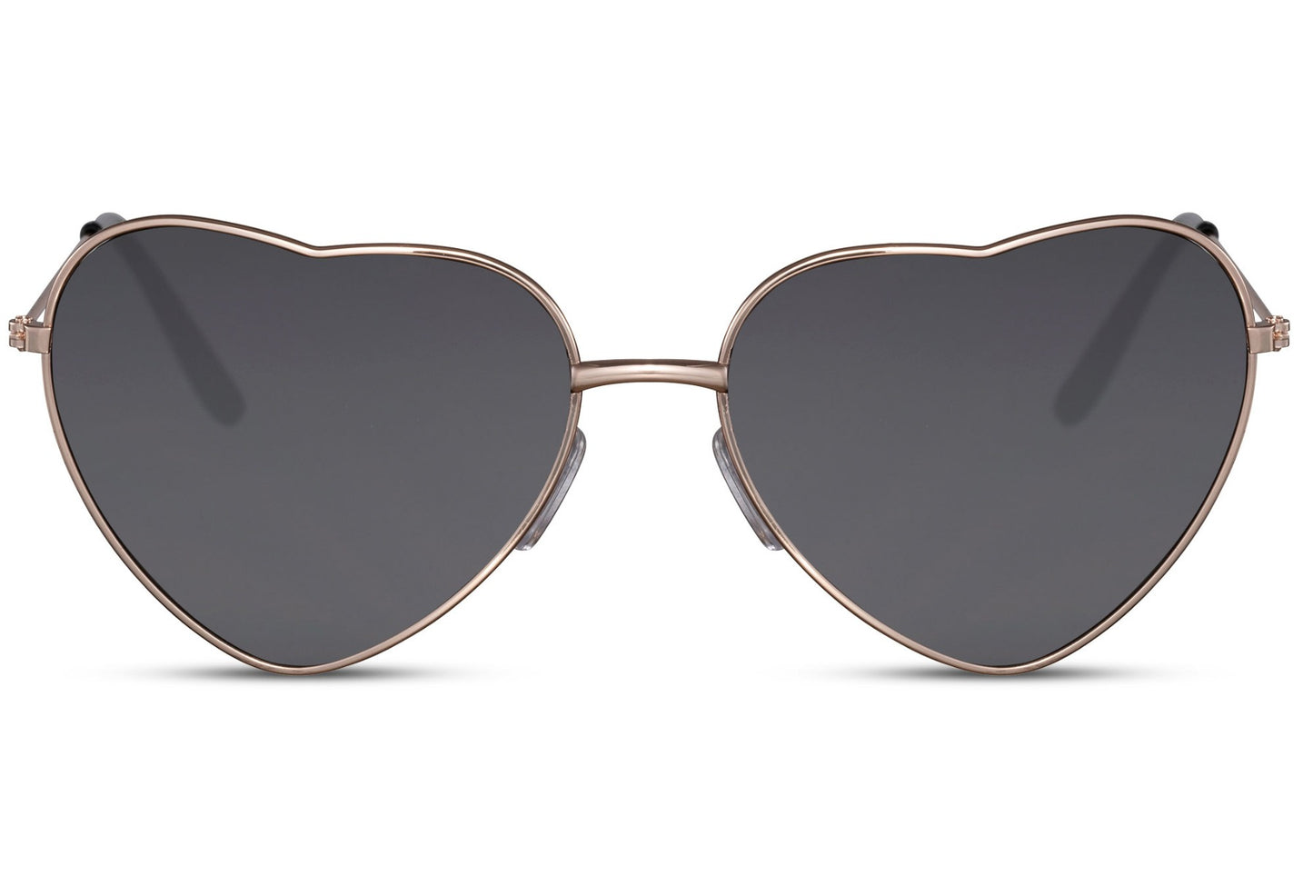 black tinted lens heart shape sunglasses with uv400 protection