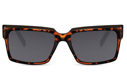 shop sunglass station leopard print rectangle sunglasses 