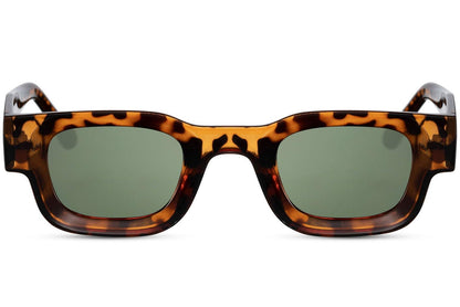 Black rectangle new wave sunglasses with black frame and dark smoke UV100 protection lens – sleek bold retro rectangle shades for going out and everyday urban wear, free delivery across UK and Europe from Sunglass Station