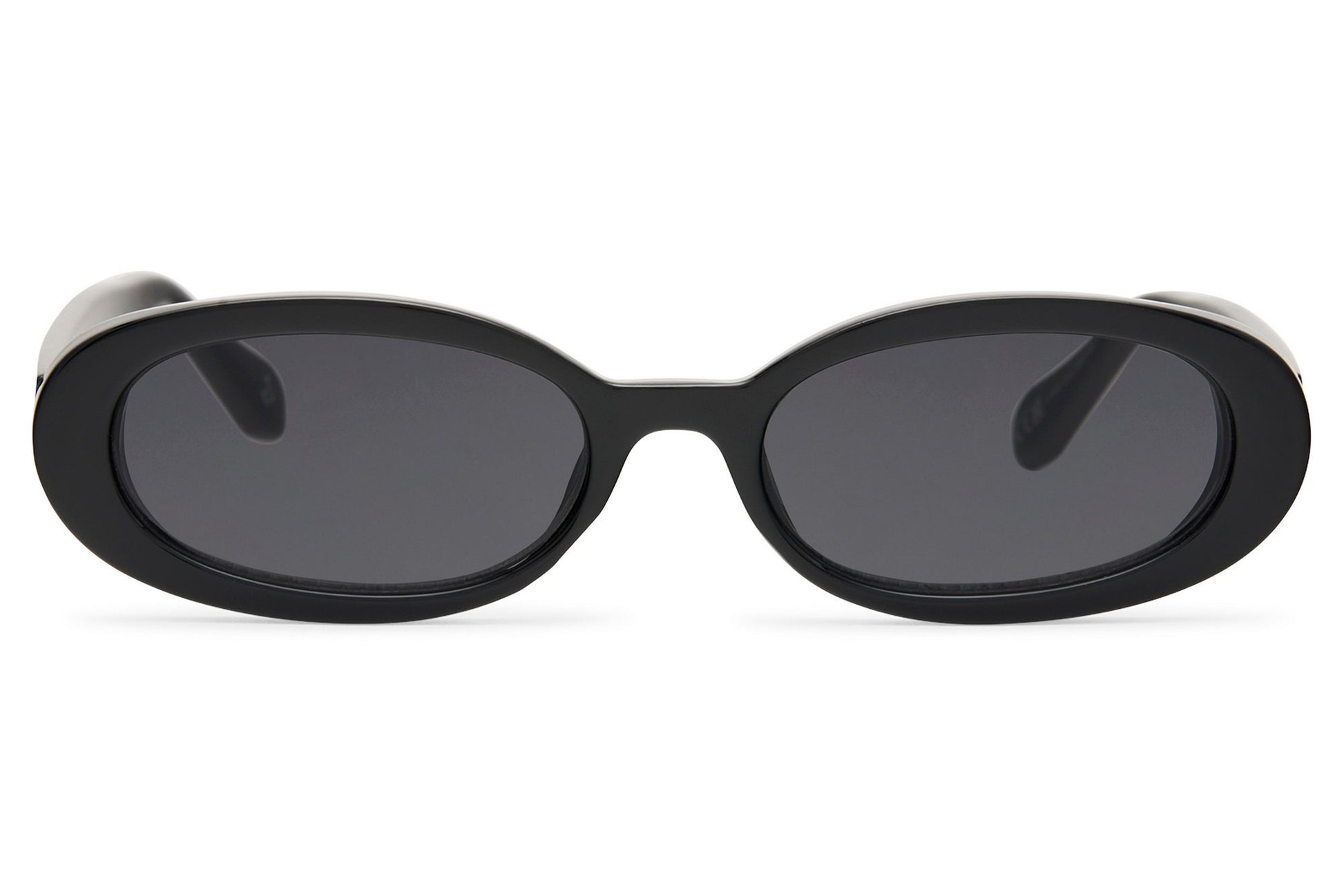 Black smoke lens oval party sunglasses for women — sleek night out and clubbing eyewear | Sunglass Station London