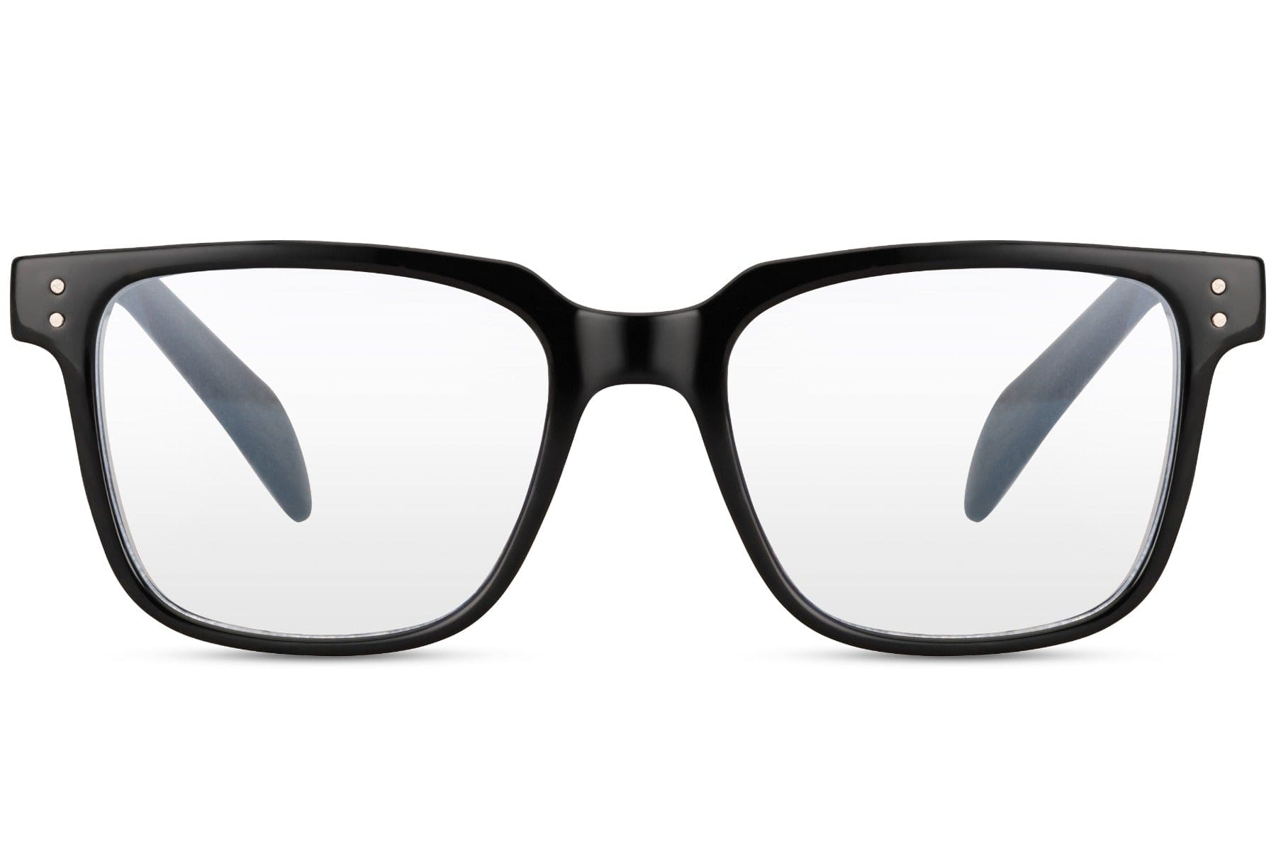 unisex black wayfarer blue light filter eyeglasses provides uv400 protection