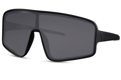 y2k visor style sunglasses with black tinted lens