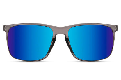 blue mirrored lens wayfarer sunglasses for men 