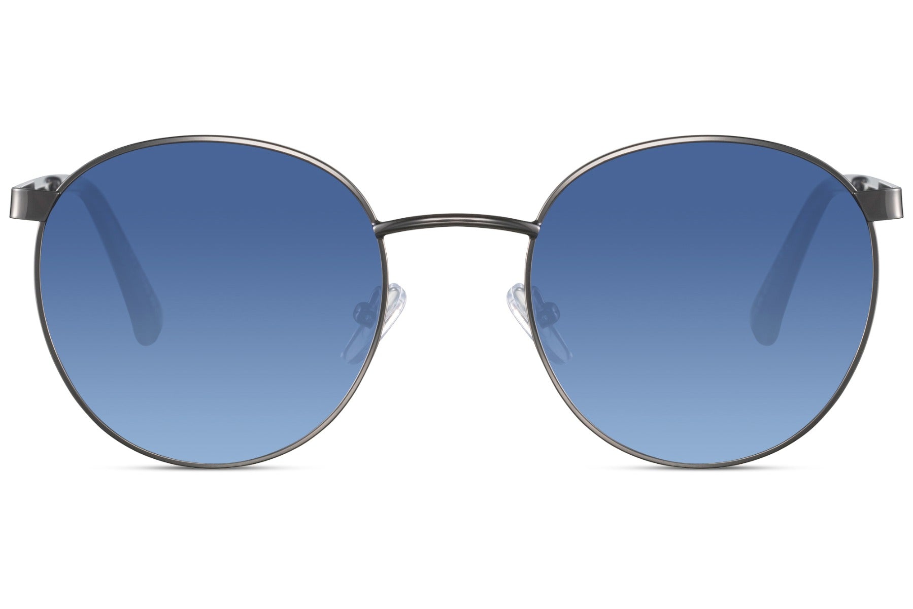 slim metal frame blue round party sunglasses — lightweight polycarbonate build with ergonomic fit, the blue tint trend that moved from club culture to mainstream European street style in 2026 | Sunglass Station | free shipping across UK & Europe