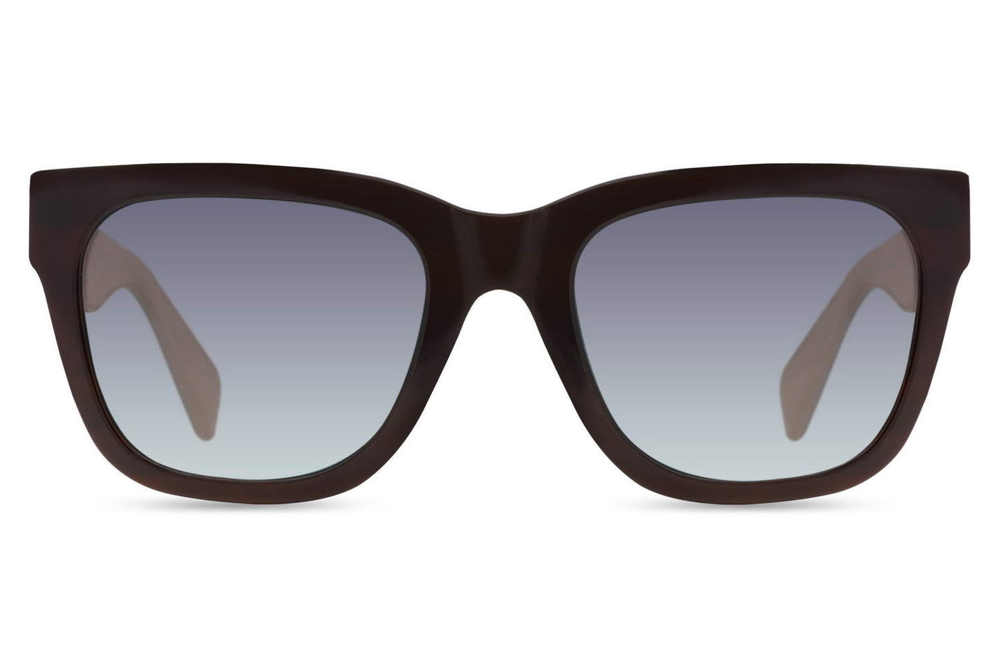 european style sunglasses with blue tinted lens