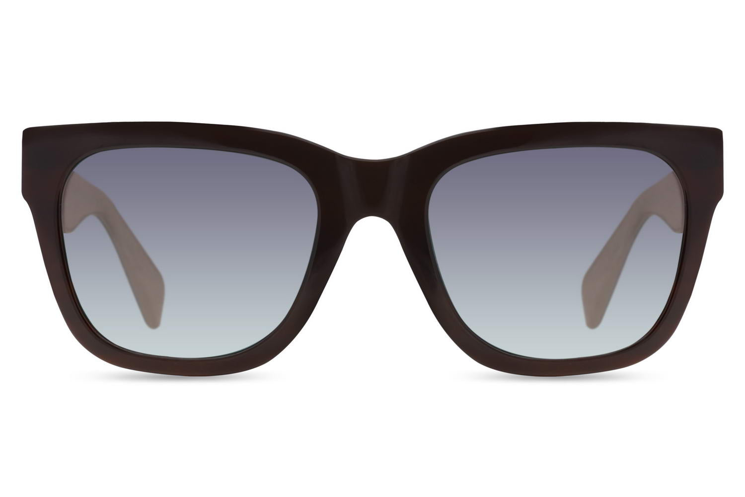 european style sunglasses with blue tinted lens