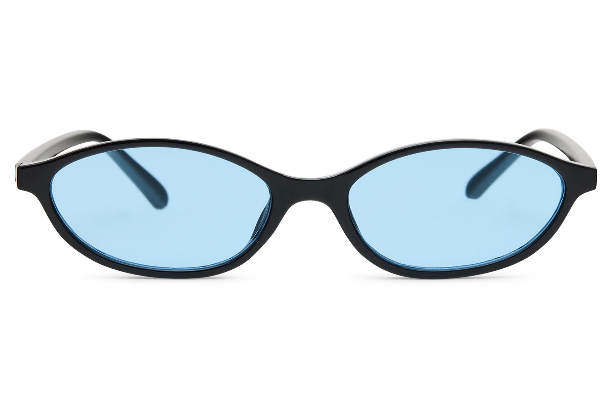 Cool blue tinted oval sunglasses, Amsterdam techno club-ready streetwear accessories.