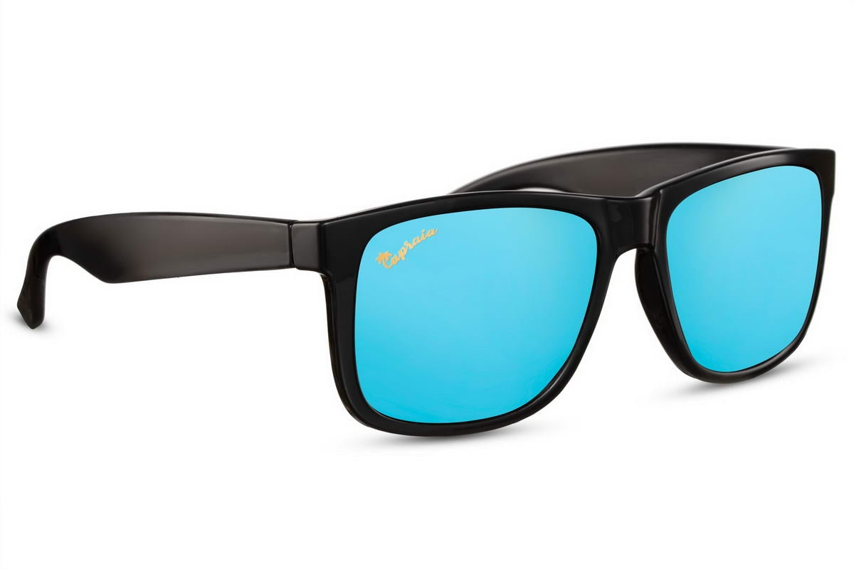 bold black frame polarised sunglasses perfect for sports activities
