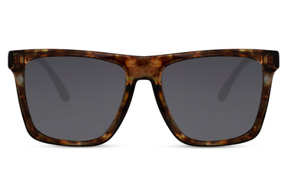 bold brown sunglasses for men, lightweight, durable and 100% recycled