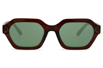 sunglasses with bold geometric frame 