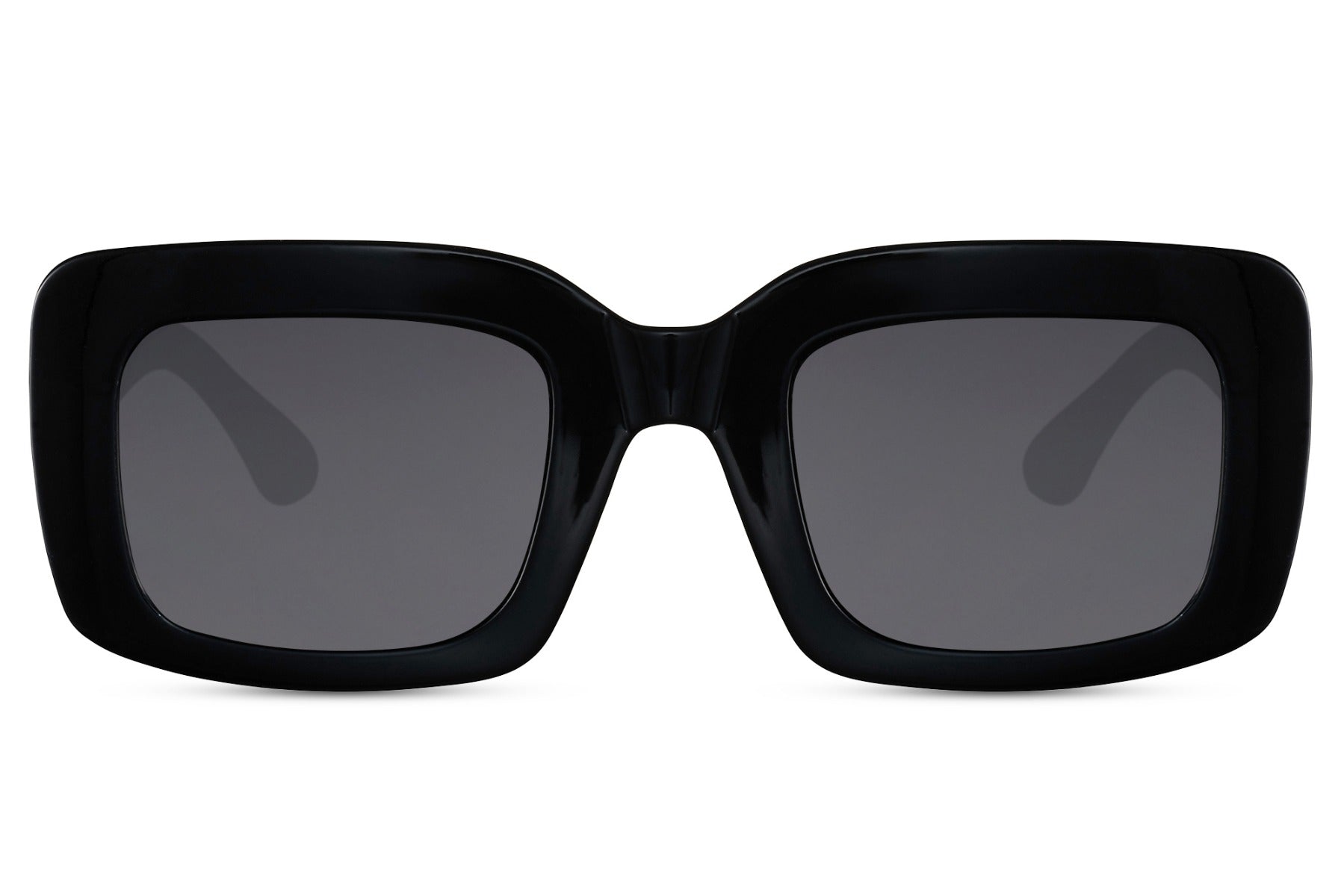 Bold frame oversized rectangle sunglasses with black recycled polyester frame and black 100% recycled UV protection lens – sleek minimalist chunky retro shades for everyday city wear and going out, free delivery across UK and Europe from Sunglass Station