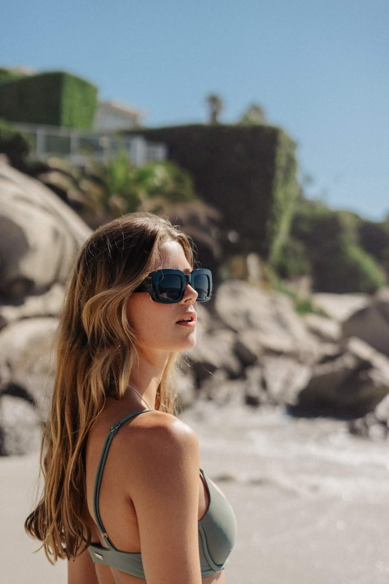 Oversized bold rectangle sunglasses made for summer street style – sustainable chunky retro shades that go with everything, free delivery across UK and Europe from Sunglass Station