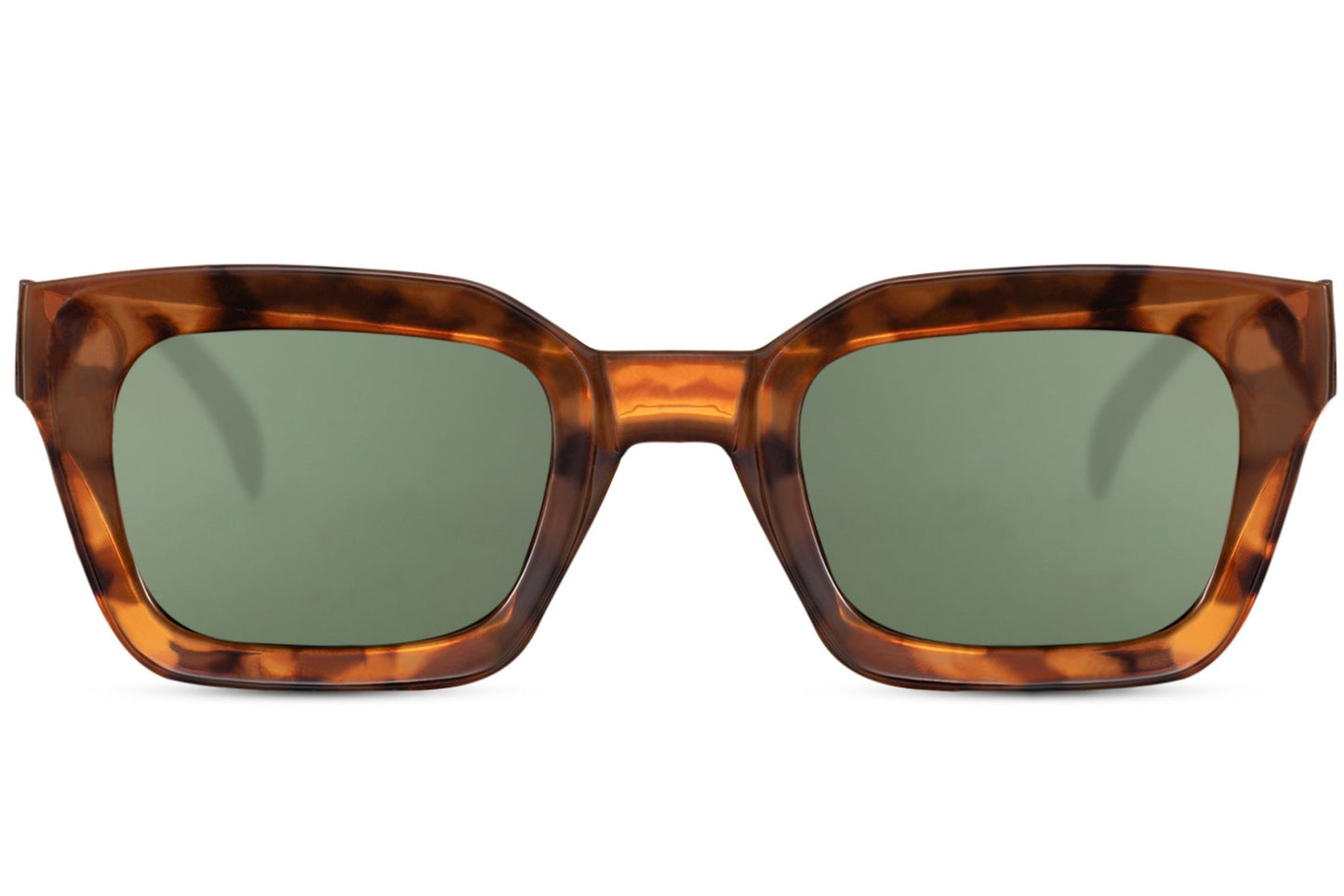 London bold frame rectangle sunglasses with brown tortoiseshell recycled polyester frame and brown 100% recycled UV protection lens – classic chunky retro rectangle shades for everyday wear and summer holidays, free delivery across UK and Europe from Sunglass Station