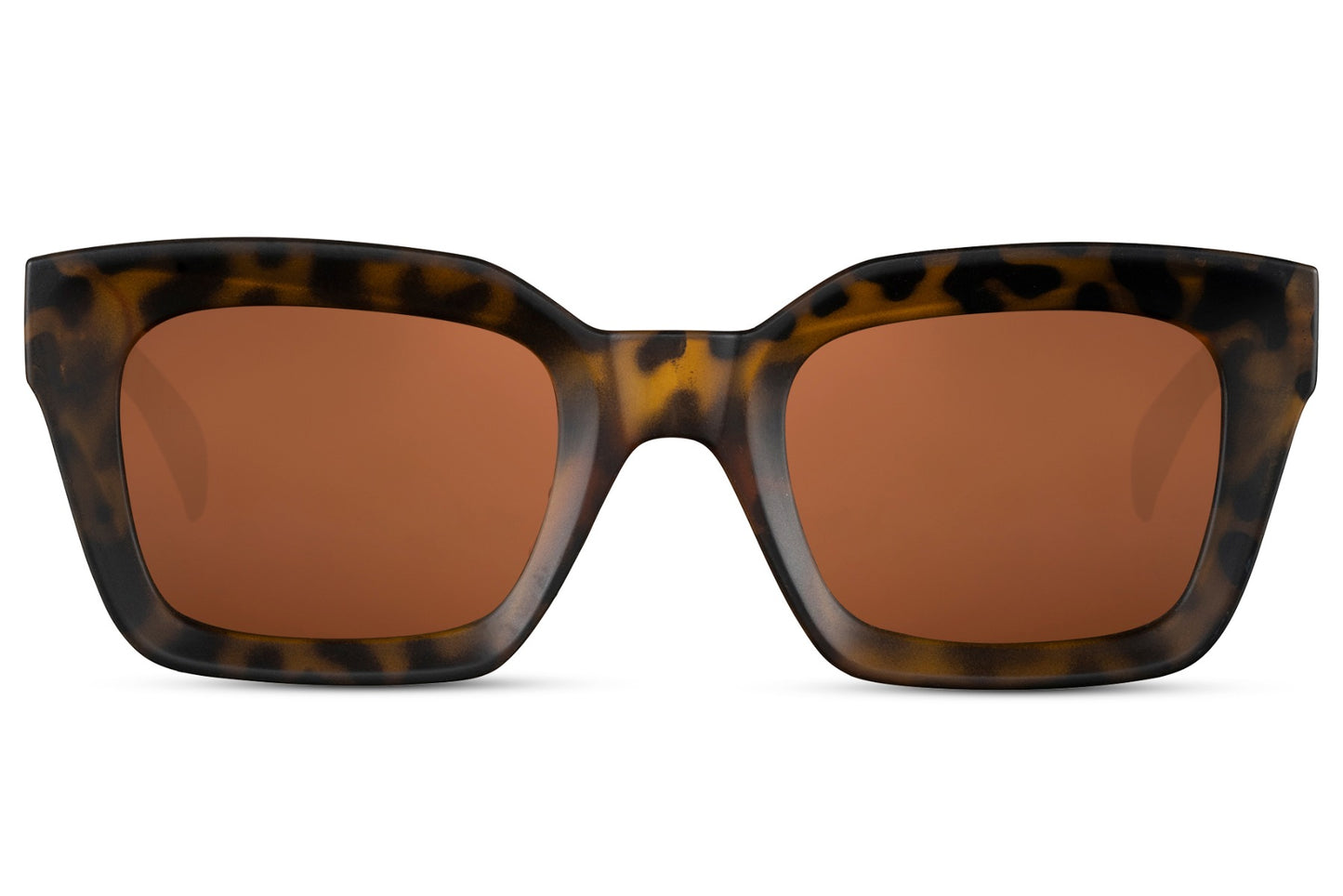 bold frame rectangle sunglasses with brown tortoiseshell recycled polyester frame and warm brown 100% recycled UV protection lens – sustainable vintage chunky retro rectangle shades for city wear and holidays, free delivery across UK and Europe from Sunglass Station