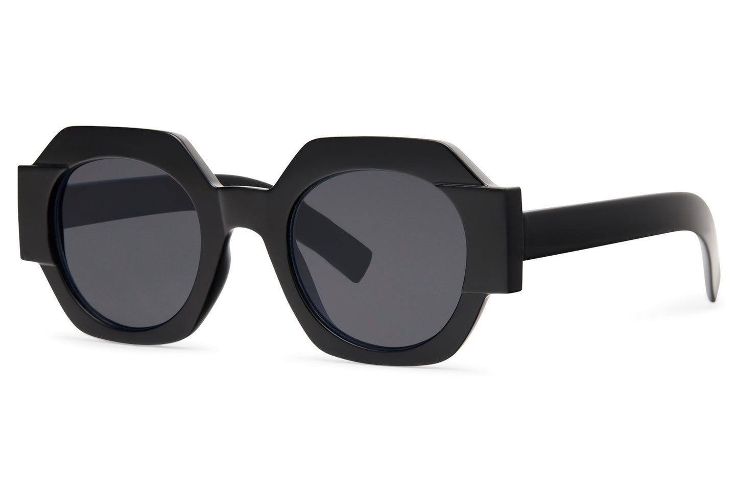bold geometric frame sunglasses with 100% uv protection