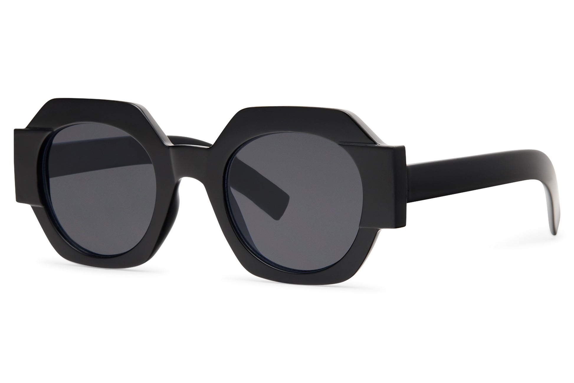 bold geometric frame sunglasses with 100% uv protection