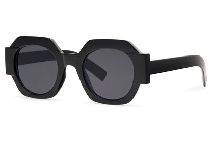 bold geometric frame sunglasses with 100% uv protection