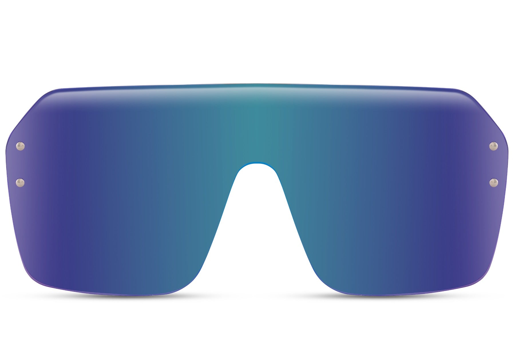 bold blue mirrored lens sunglasses