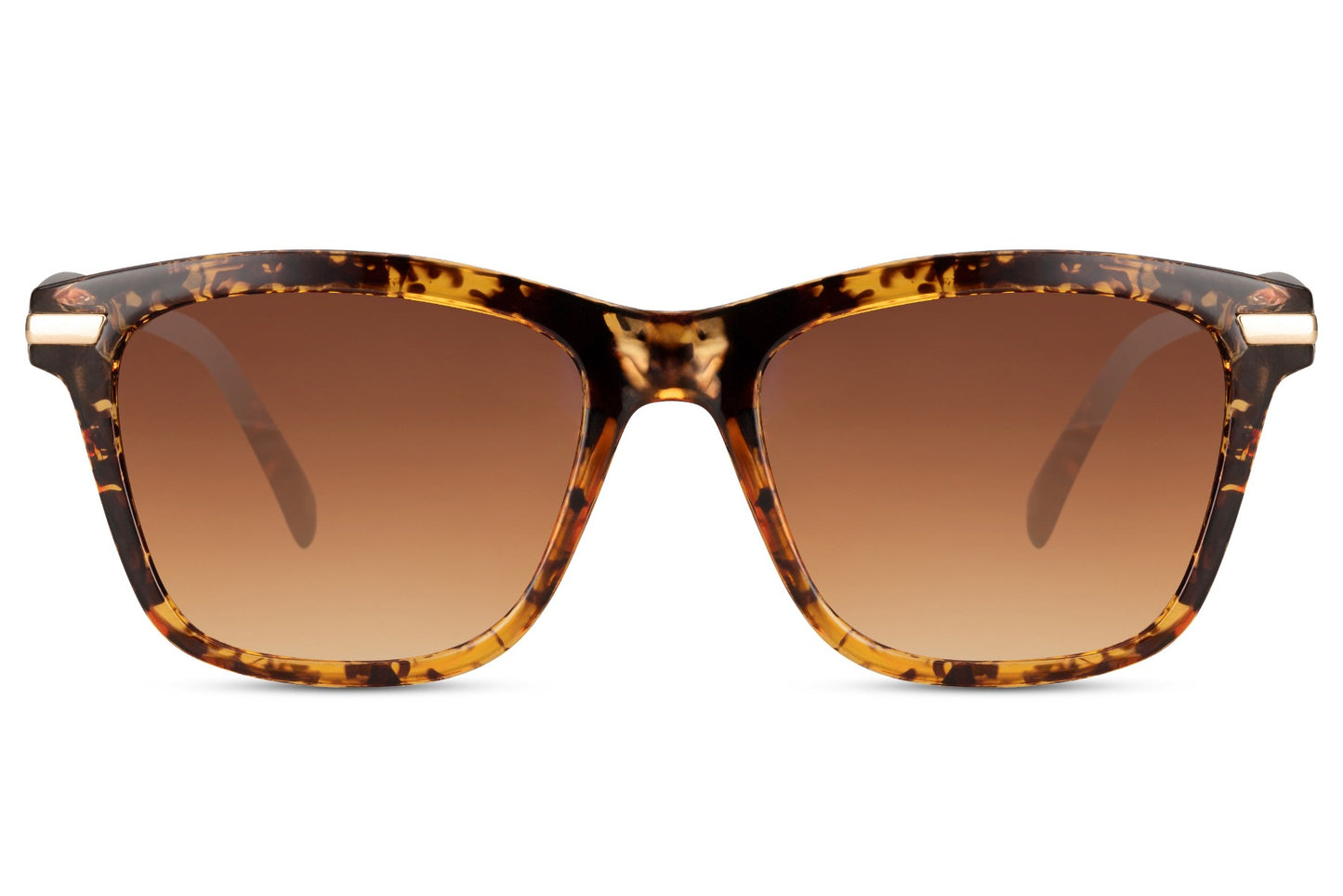 modern chic look design wayfarer sunglass with amber brown lens