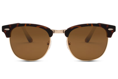 european style brown tinted lens sunglass for men & women 