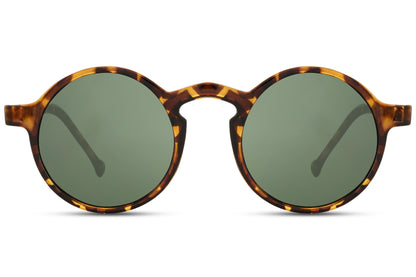 Brown tortoiseshell round sunglasses women dark smoke polycarbonate lens UV400 100% UV protection chic classic everyday retro party summer city driving beach free UK Europe shipping Sunglass Station