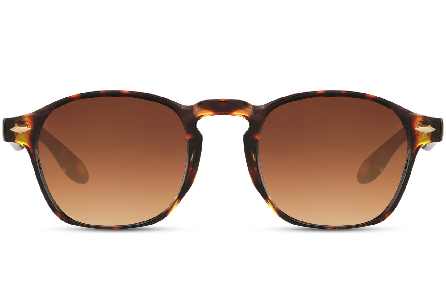 Brown tortoiseshell sunglasses with gradient UV protection lenses for men and women summer fashion