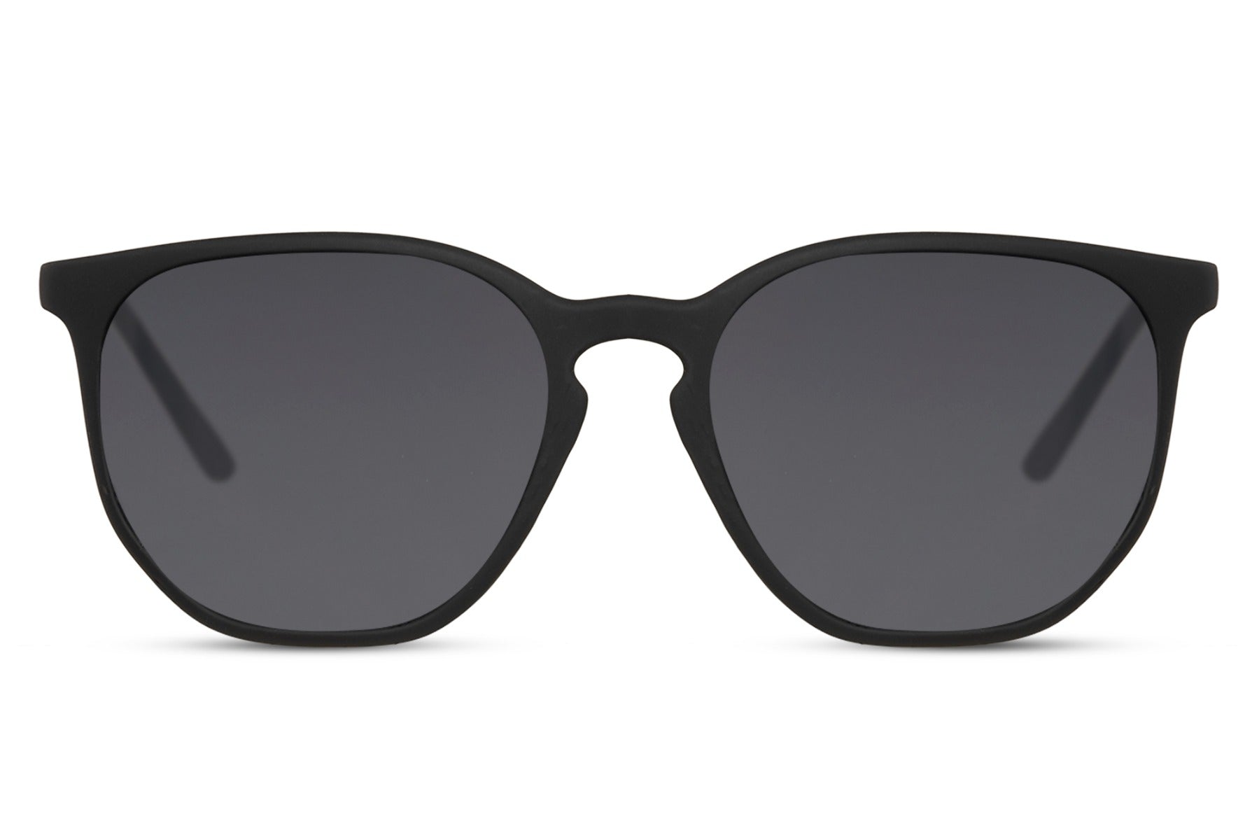 Chic round sunglasses men black polycarbonate frame dark smoke lens durable compact 100% UV400 protection travel-ready versatile timeless everyday summer city beach outdoor free UK Europe shipping Sunglass Station