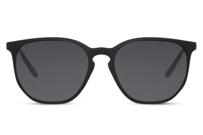 Chic round sunglasses men black polycarbonate frame dark smoke lens durable compact 100% UV400 protection travel-ready versatile timeless everyday summer city beach outdoor free UK Europe shipping Sunglass Station