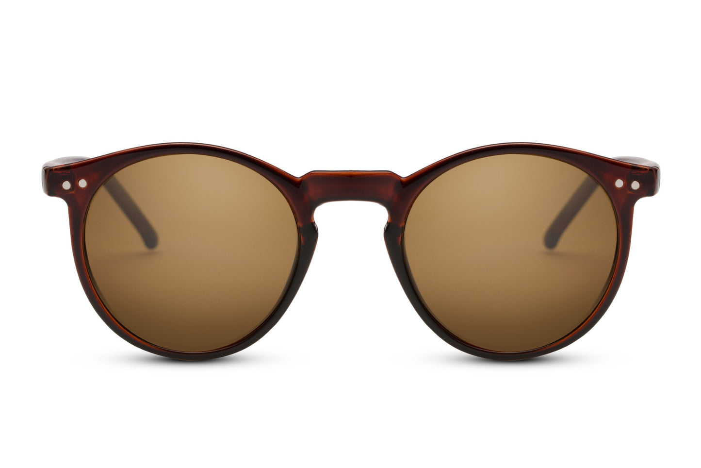 Classic round sunglasses brown animal print polycarbonate frame brown tinted lens 100% UV400 protection women retro boho chic summer beach festival free UK Europe delivery Sunglass Station