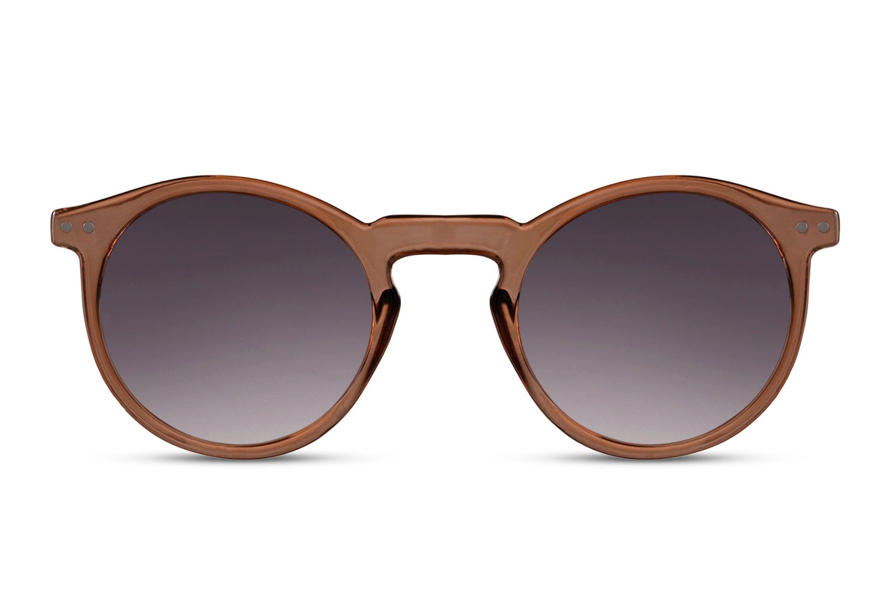 Classic round sunglasses cream frame pink mauve gradient tinted lens 100% UV400 protection women retro chic summer festival brunch city wear free UK Europe shipping Sunglass Station