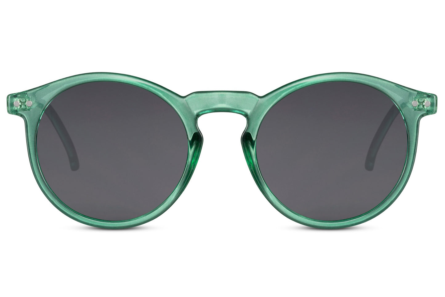 Classic round sunglasses green polycarbonate frame green tinted lens 100% UV400 protection men women vintage retro summer holiday outdoor free UK Europe delivery Sunglass Station