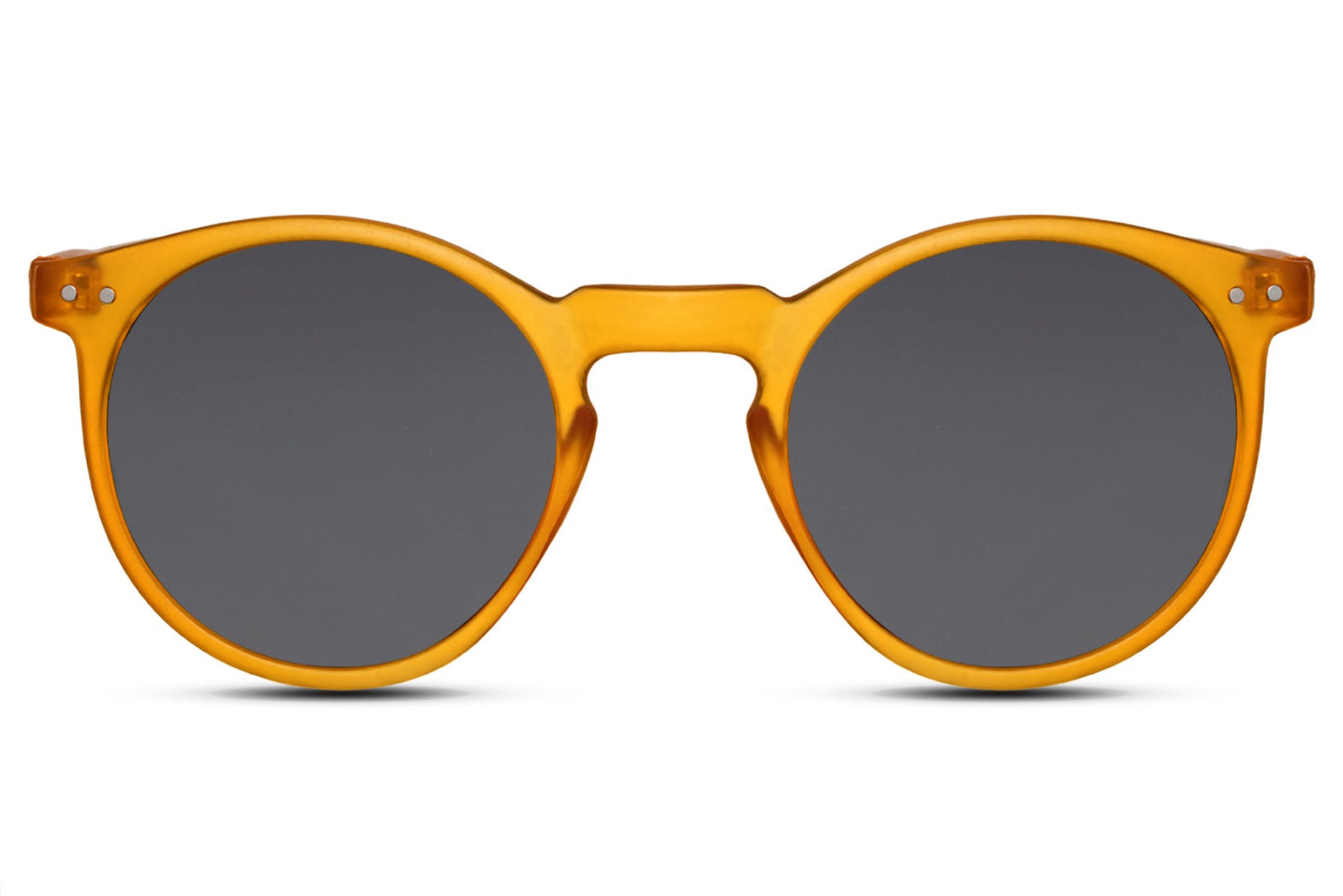 Classic round sunglasses yellow polycarbonate frame yellow tinted lens 100% UV400 protection men women bold statement retro summer festival eyewear free UK Europe shipping Sunglass Station