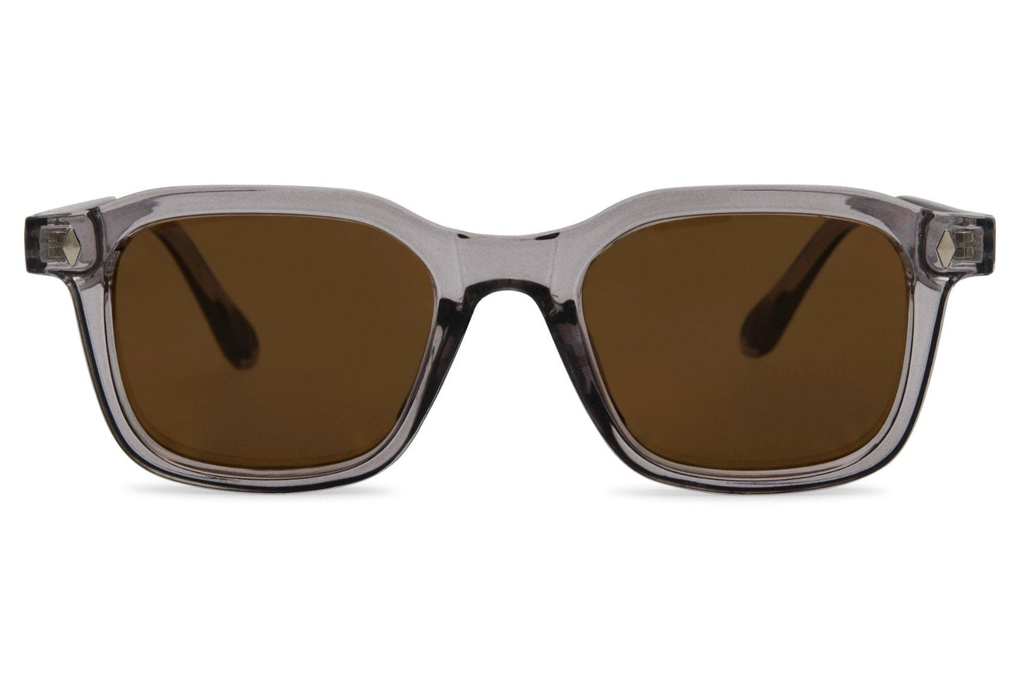 trendy eyewear design with transparent frame and brown lens perfect for milan summers