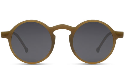 Dark brown tortoiseshell round sunglasses women smoke polycarbonate lens UV400 100% UV protection sophisticated chic retro vintage summer city everyday party wear free UK Europe delivery Sunglass Station