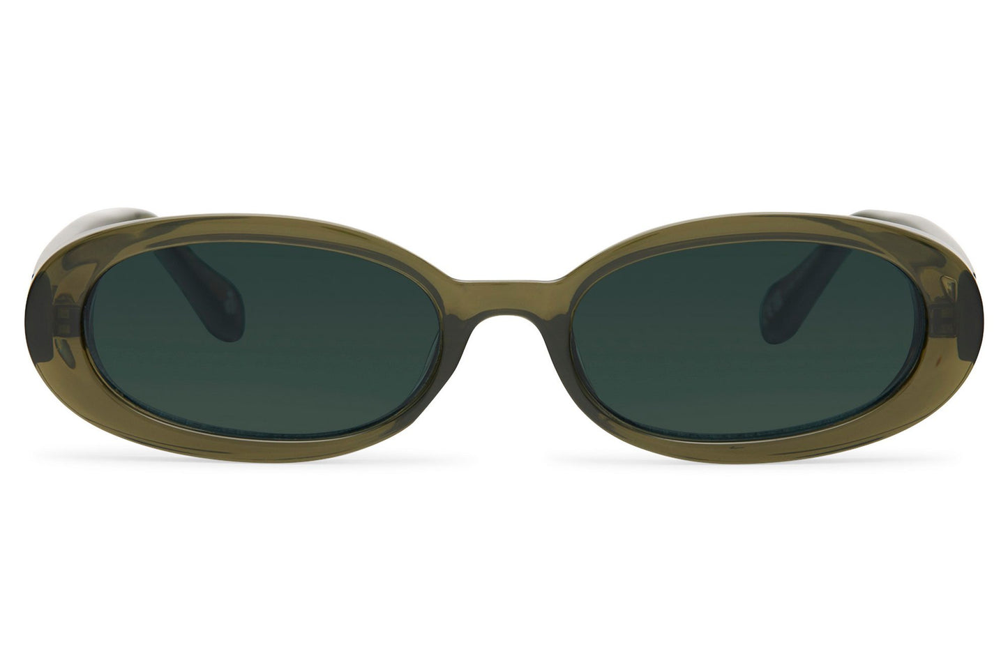 Dark green tinted oval party sunglasses for women — summer festival and Euro summer style | Sunglass Station UK free delivery