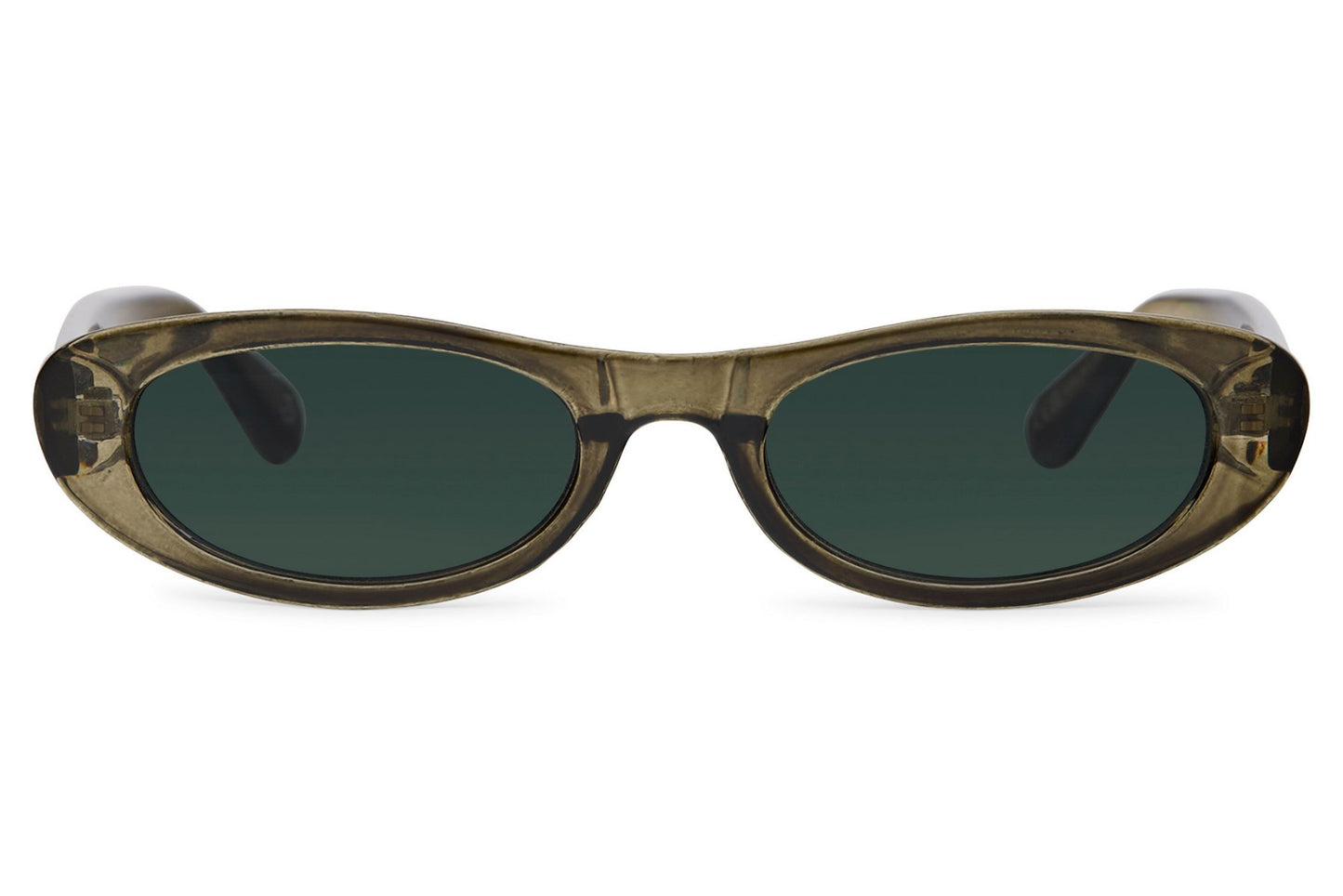 Dark green tortoiseshell thin party sunglasses for women — Y2K retro festival and euro summer style | Sunglass Station UK
