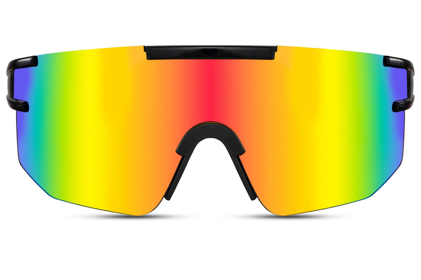 mirrored lens durable eyewear protects eyes from harmful uv rays